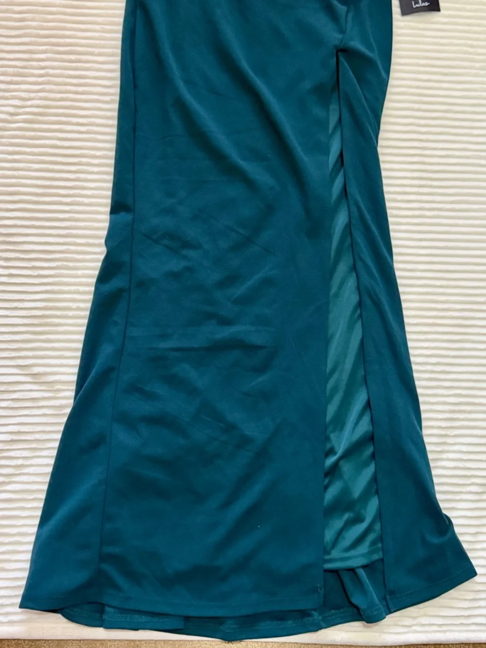 Lulu’s Marvelous Entrance Emerald Green Pleated Strapless Maxi Dress M NWT